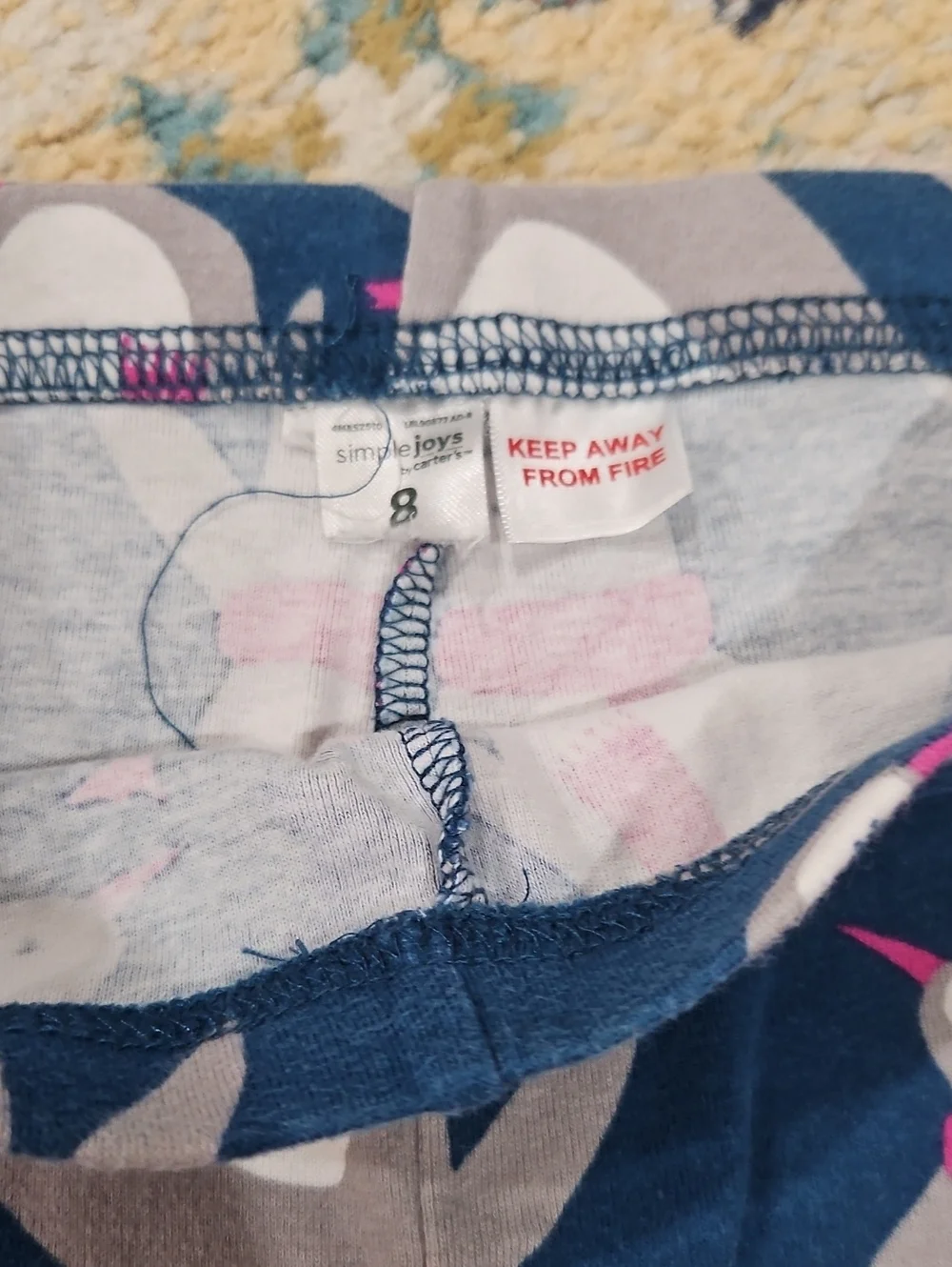 Kids Penguin Print Navy & Pink Pajama Set - Brand